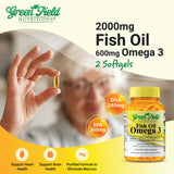 Greenfieldnutritions: cápsulas omega-3 con EPA y DHA para la salud cardiovascular.
