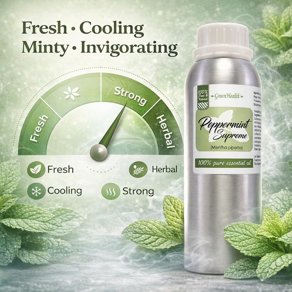 GreenHealth Menta Piperita difusor en uso para fragancia duradera.