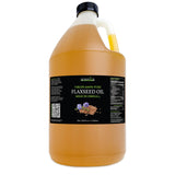 GreenIVe Aceite de linaza en botella de cristal para uso diario.