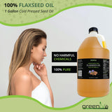 GreenIVe Aceite de linaza sin OGMs para dietas veganas.