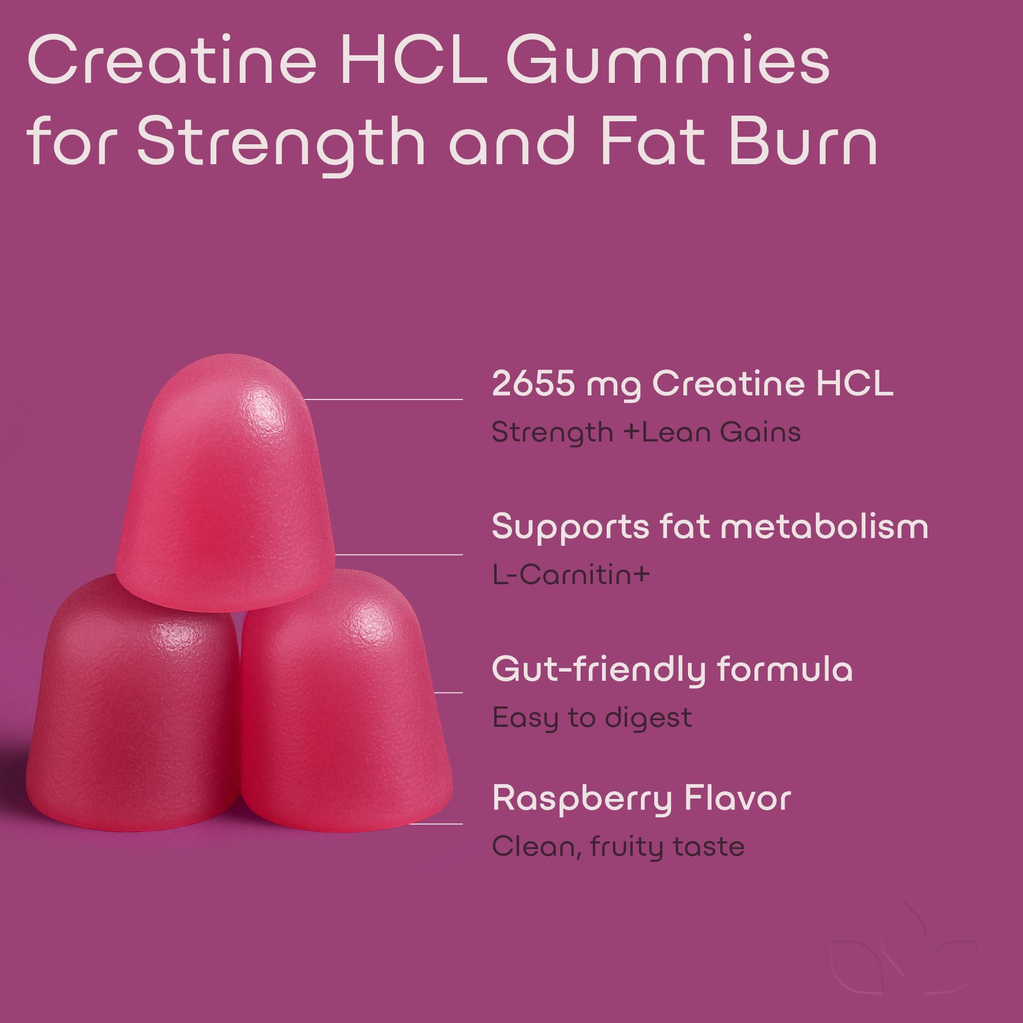 Gomitas GreenLab Creatine HCL+ con L-Carnitina Tartrato para metabolismo