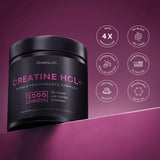GreenLab Creatine HCL+ sabor fresa sin azúcar opción vegana