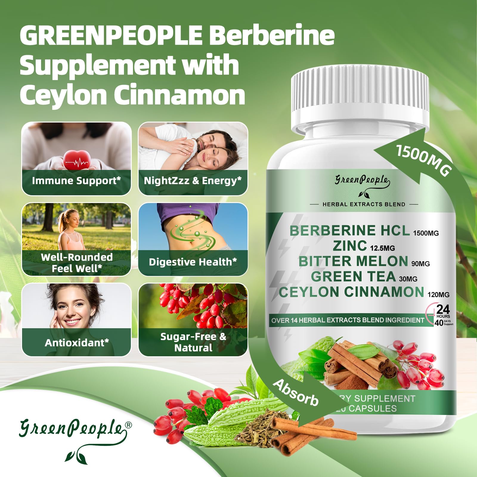 Caja de GreenPeople Berberina: presentación lista para uso diario en casa.