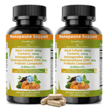 GREENPEOPLE Menopausia: botella de cápsulas para apoyo hormonal diario
