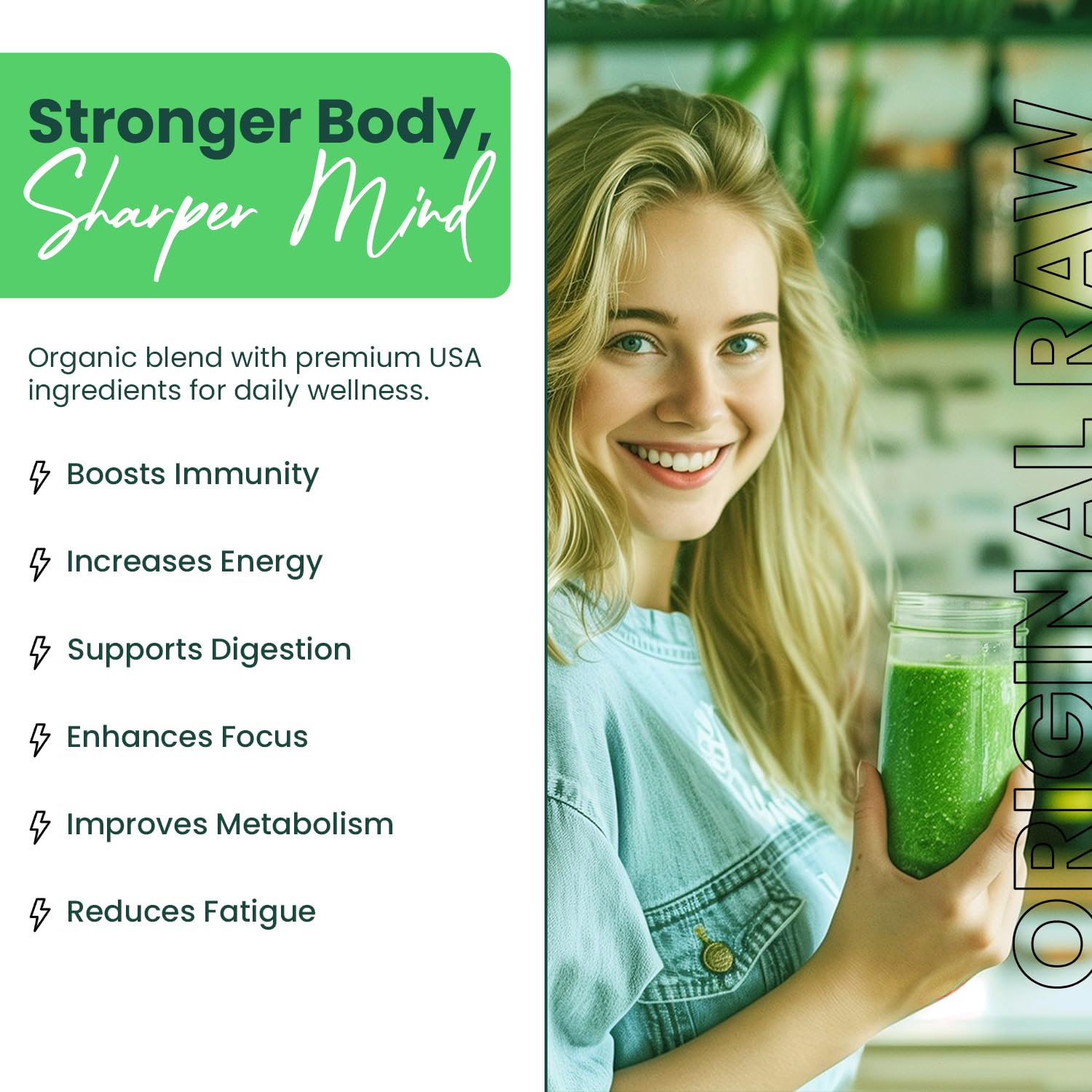Greens+ Probióticos sin lactosa: apoyo a la salud intestinal para todo el día.