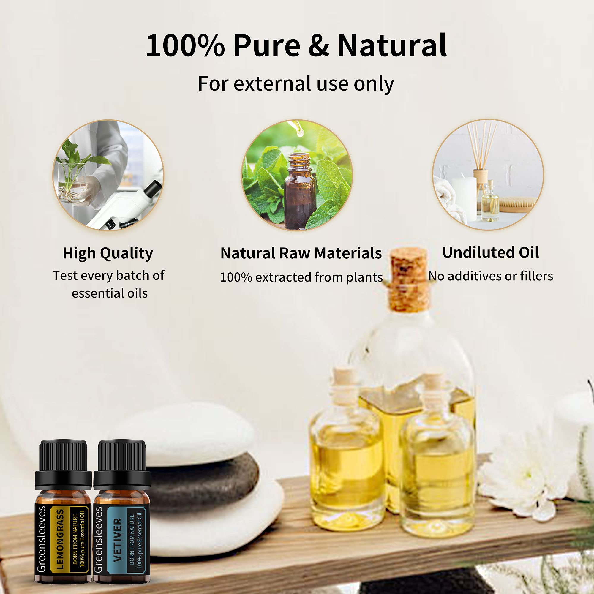 GREENSLEEVES aplicación para masaje con aceites esenciales
