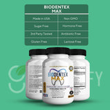 GREENVIFY BioDentex Max: etiqueta destacando tecnología MAKTREK Bi-Pass.