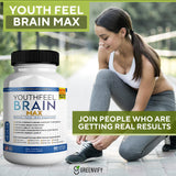 GREENVIFY YouthFeel Brain Max, dosis diaria con agua para energía cerebral