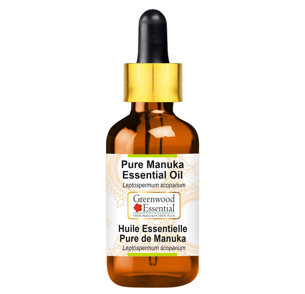 Aceite Greenwood Essential Manuka con gotero de cristal para aromaterapia