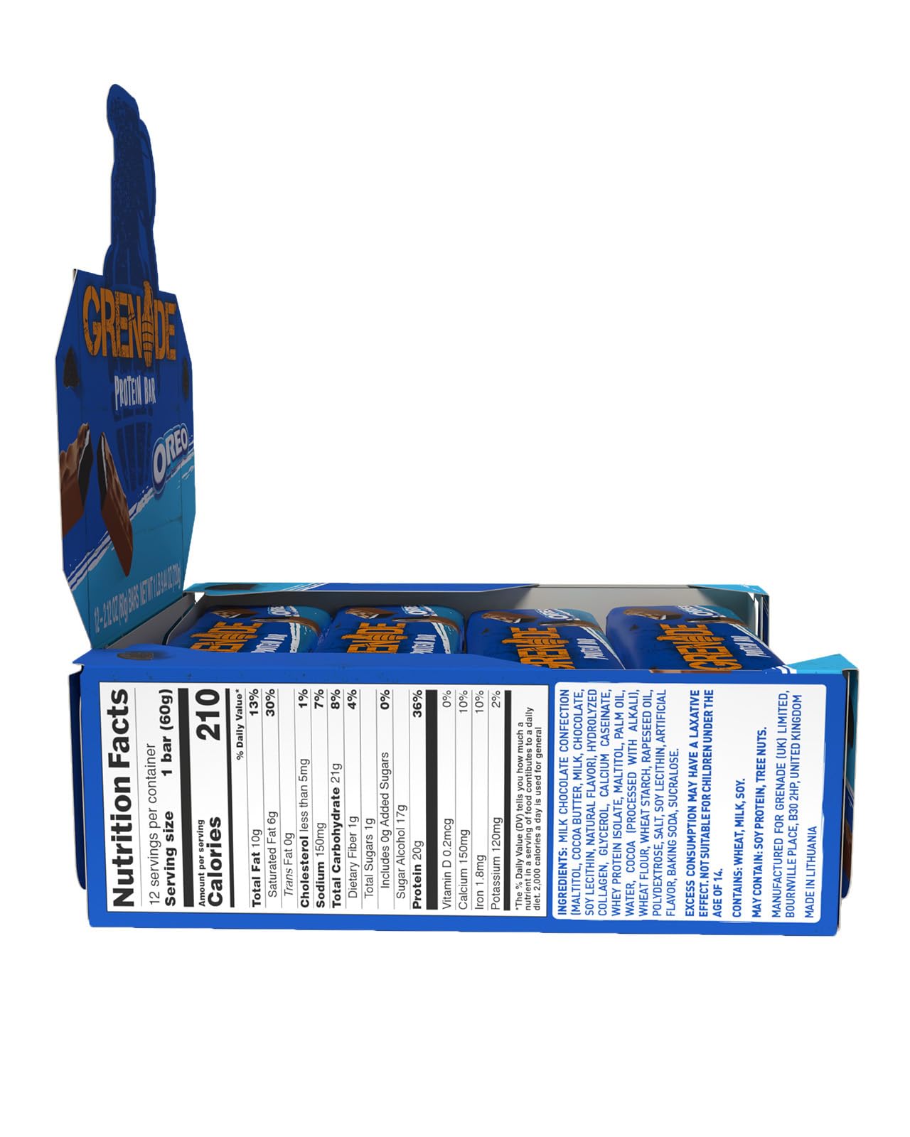 Grenade OREO barra de proteína snack práctico para llevar