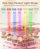 Greprety máscara LED luz verde para la cara, sesión suave y agradable.
