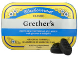 GRETHER'S pastillas clásicas de grosella negra en lata: sabor natural y textura suave