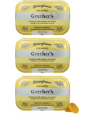 GRETHER'S pastillas flor de sáuco sin azúcar en lata frente, uso diario.