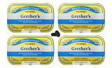 GRETHER'S pastillas de grosella sin azúcar en lata, almacenamiento práctico para casa o viaje.