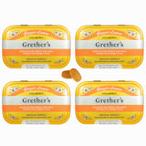 GRETHER'S Pastillas Sin Azúcar de Jengibre Limón en primer plano, sabor suave para la garganta.