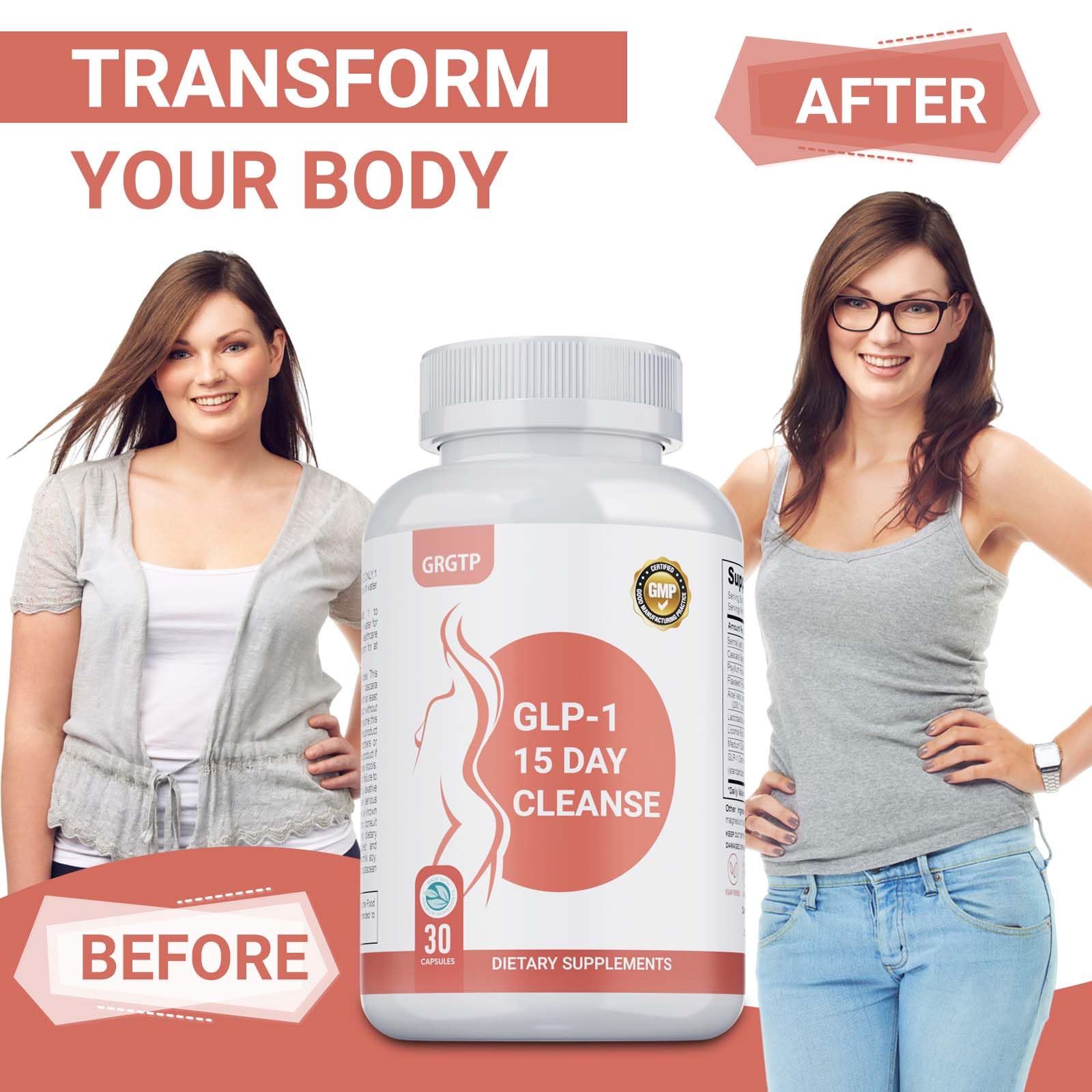 GRGTP GLP-1, fibra de psyllium para apoyo suave de la digestión.