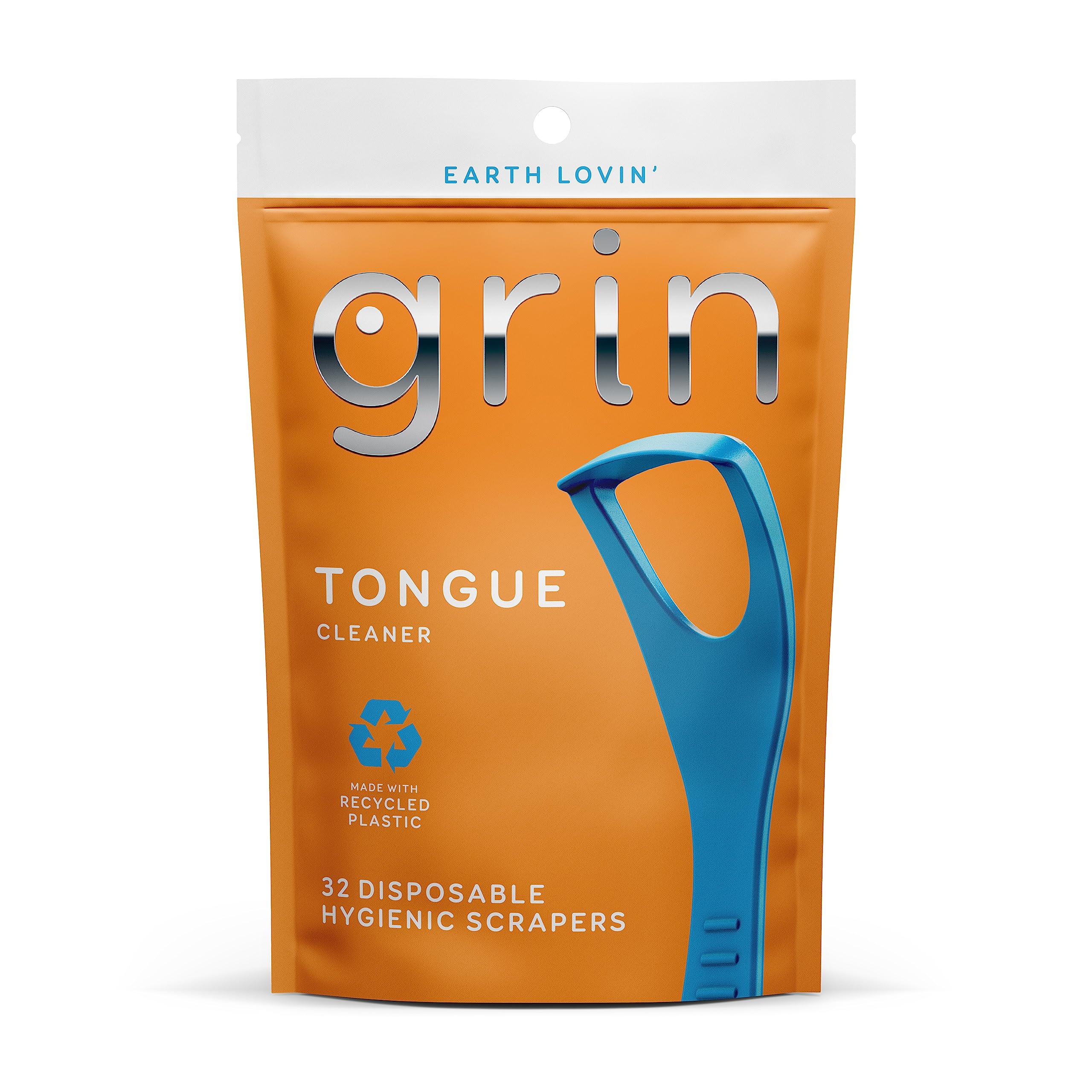 Grin limpia la lengua con empaque práctico para uso diario.