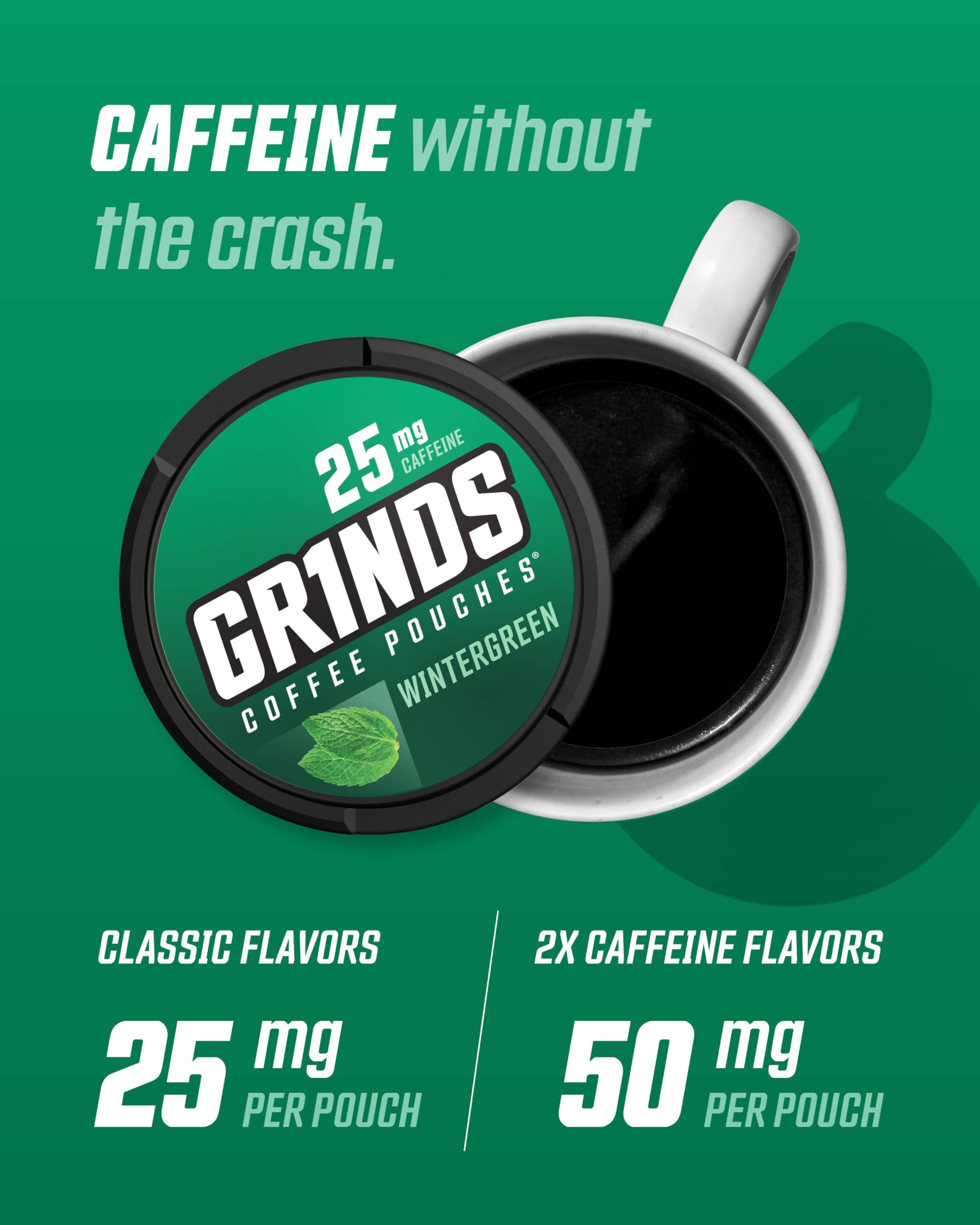 GRINDS Grinds Coffee Pouches sabor vainilla para aroma suave y familiar