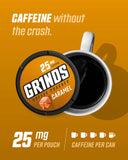 GRINDS empaque diario, energía limpia para tus rutinas.