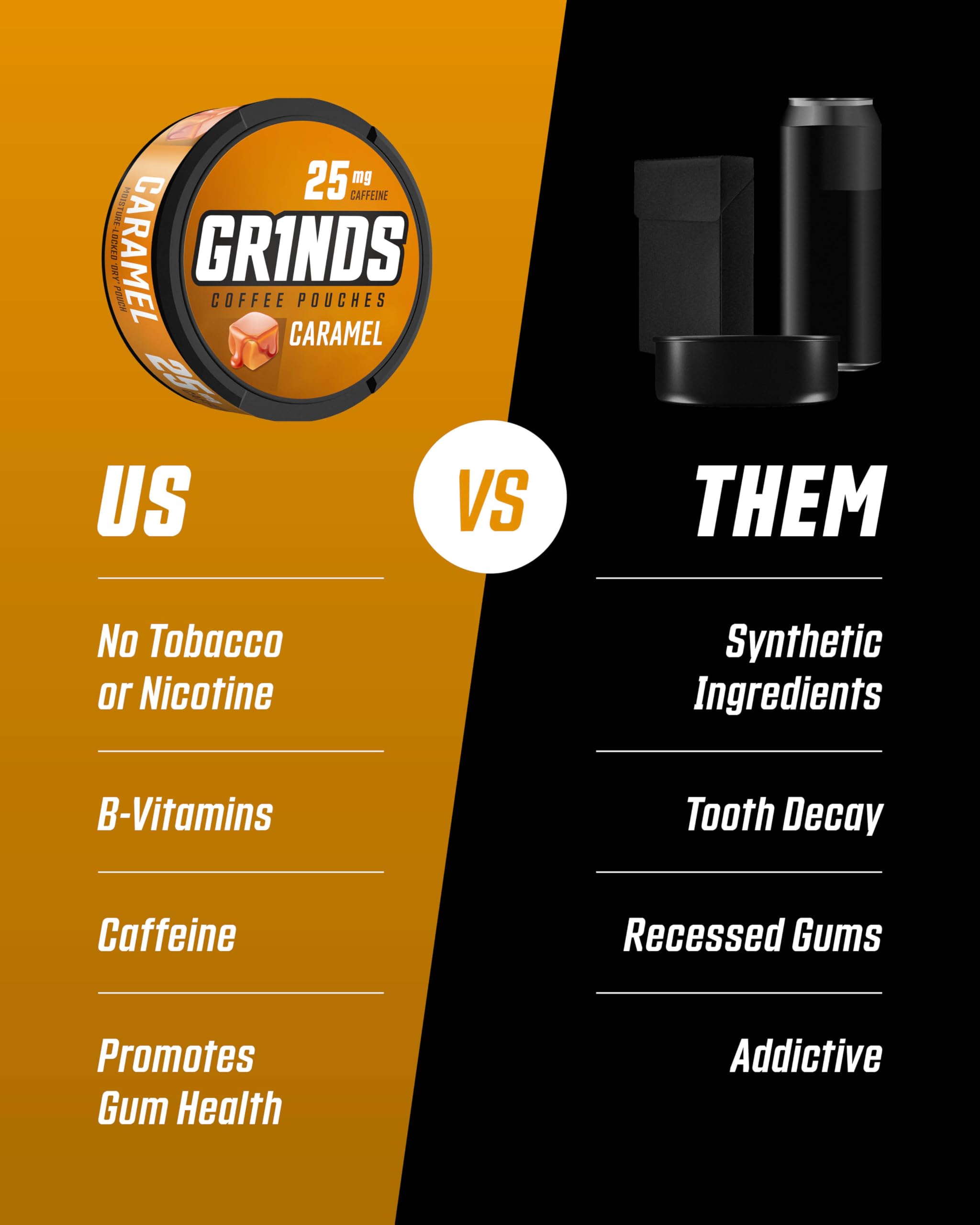 GRINDS lata caramelo, sabor consistente gracias al sellado.