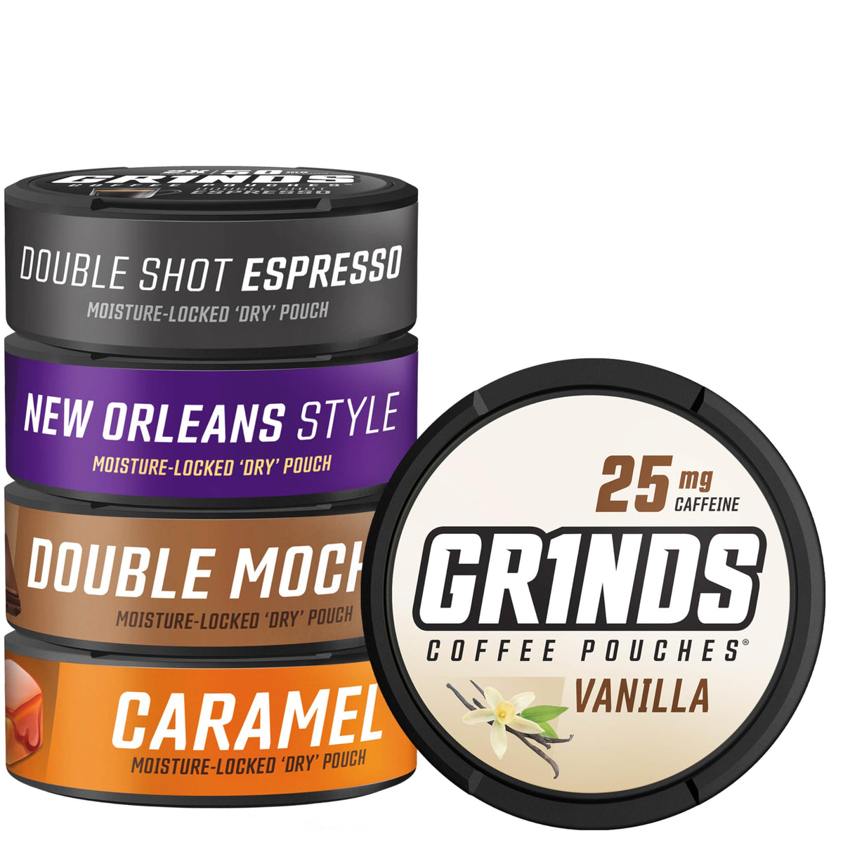 GRINDS Muestra 5 Latas: variedad para descubrir tus sabores favoritos de café.