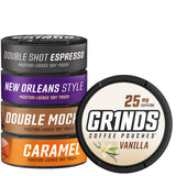 GRINDS Muestra 5 Latas: variedad para descubrir tus sabores favoritos de café.