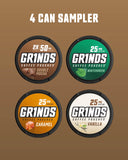 GRINDS envase seco retiene sabor para menos desorden.