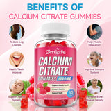 Gomitas GrnLife Citrato de Calcio 1000 mg para músculos sanos y dientes fuertes.