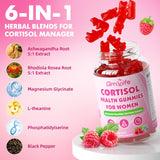 GrnLife Cortisol Gummies con ashwagandha y Rhodiola Rosea, ingredientes clave.