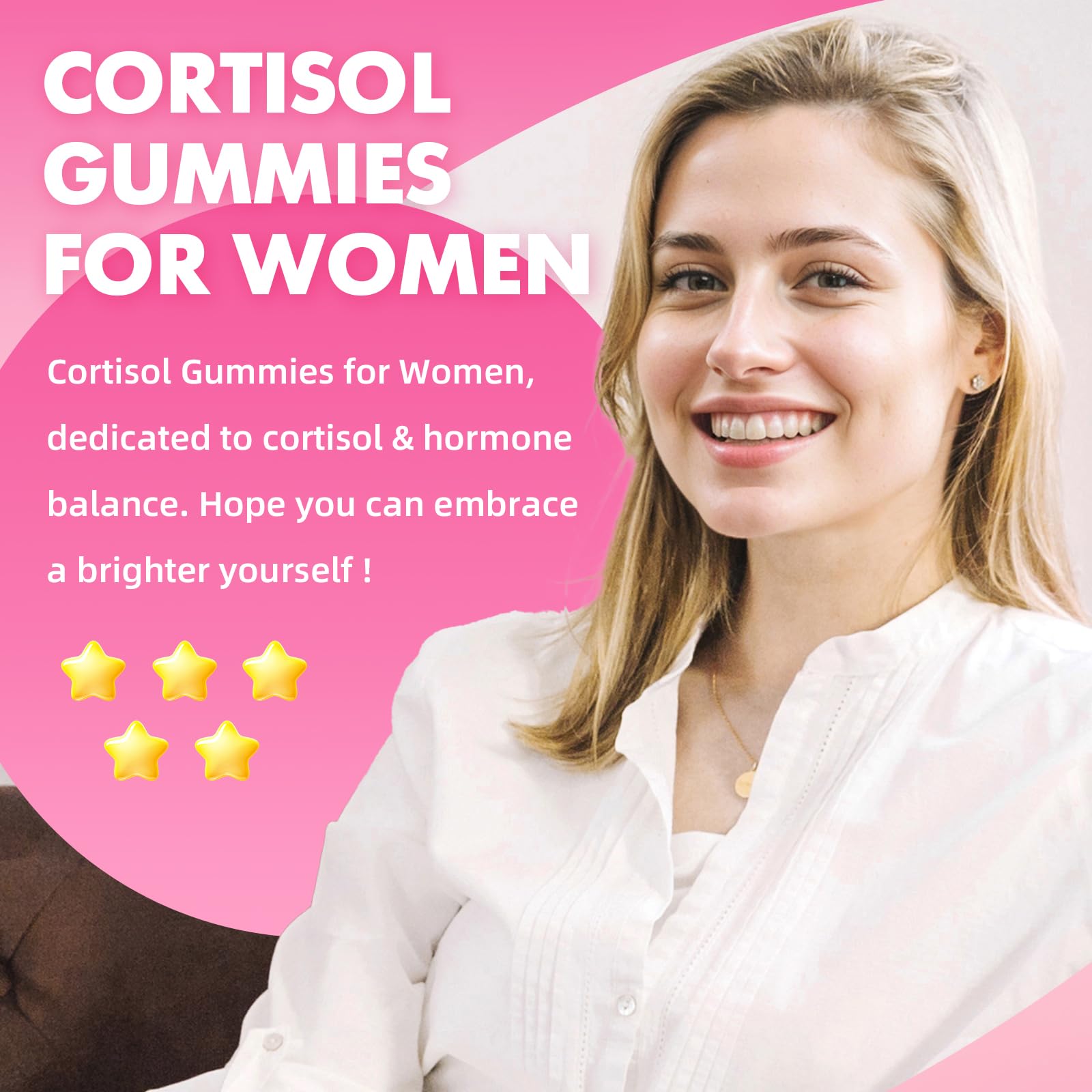 GrnLife Cortisol Gummies sabor frambuesa, sin azúcar.