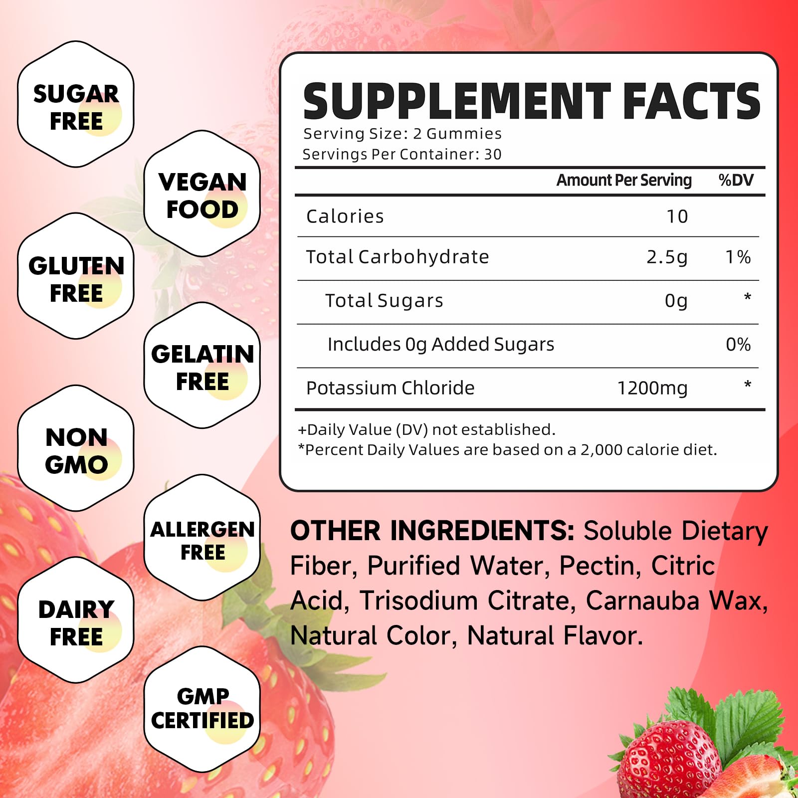 GrnLife Potassium Gummies – empaque de 2-pack para uso diario.
