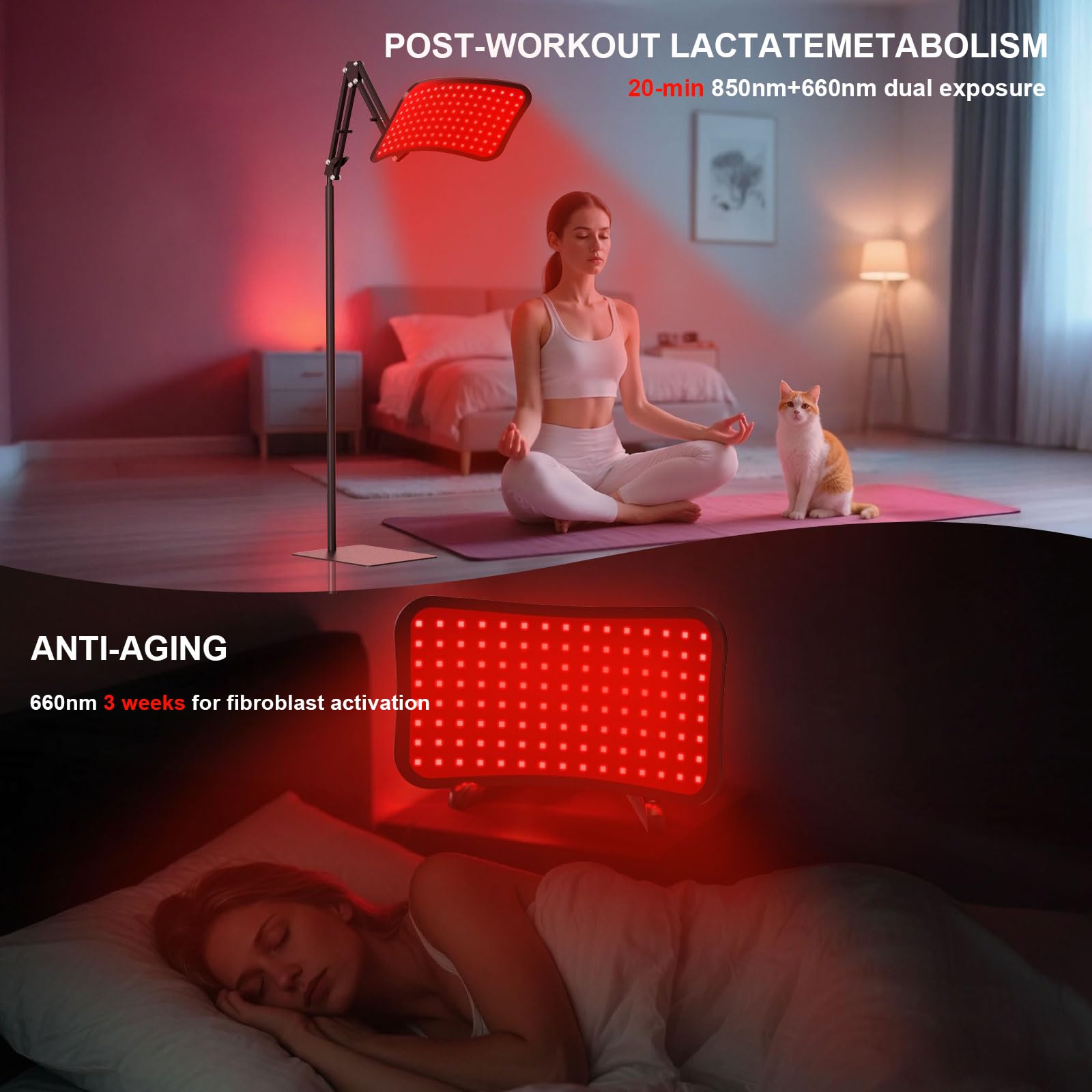 GrnSprX luz roja para rostro para piel radiante en casa