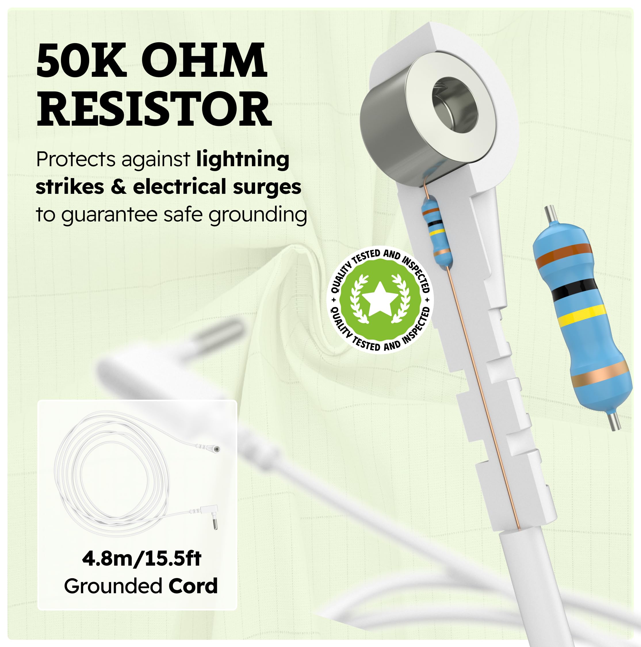 GroundingWell sabana-tejido-organico-fibra-plata ofrece confort y conductividad confiable