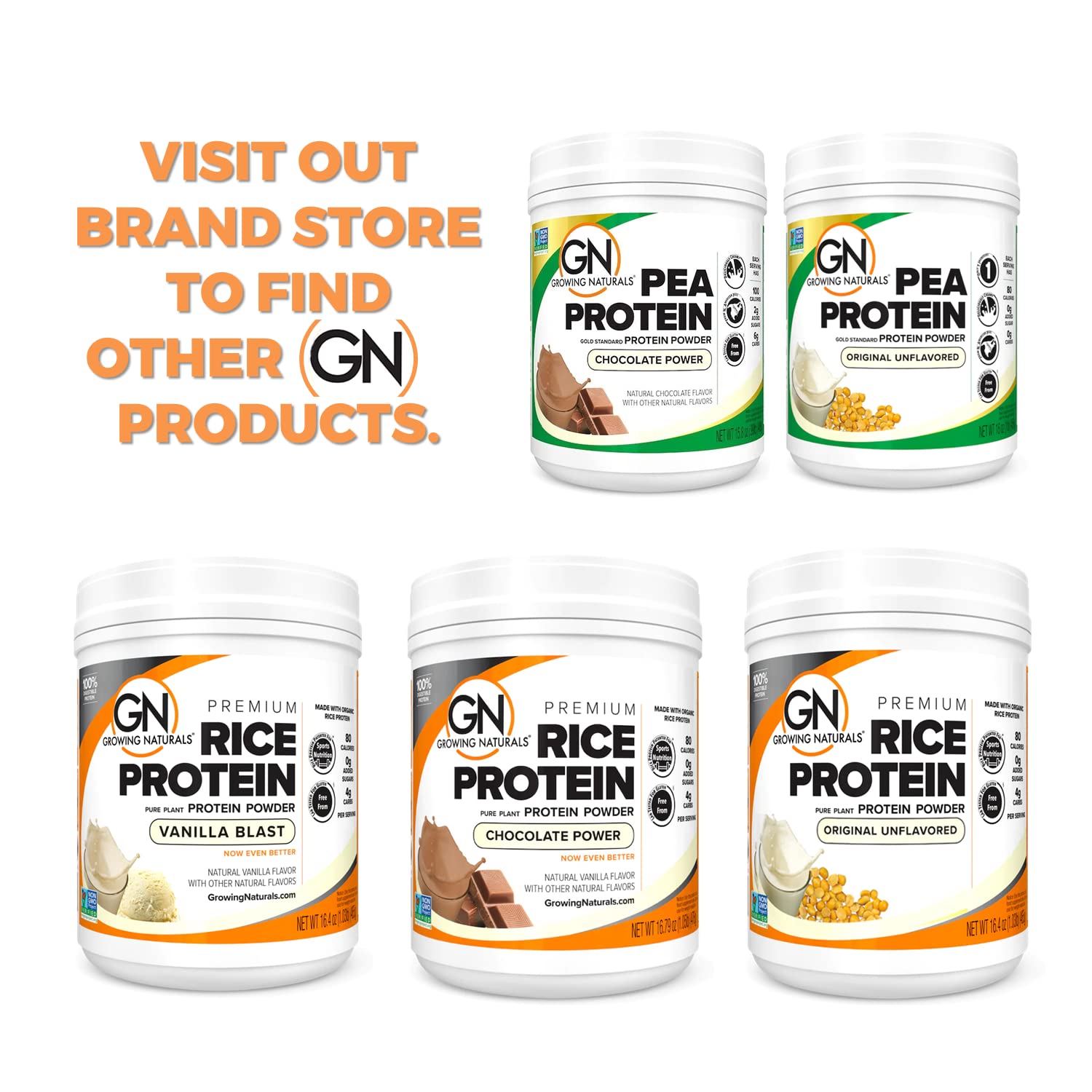 Growing Naturals proteína de guisante, cocina y batidos, opción versátil para platos equilibrados.