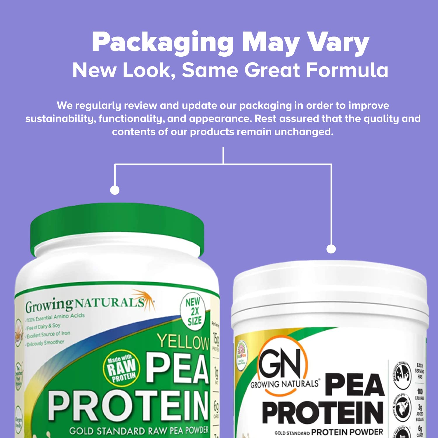 Growing Naturals proteína de guisante, usos culinarios saludables, bajos carbohidratos y azúcares.