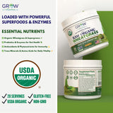 Grow Vitamin etiqueta orgánico USDA, certificado, garantía de calidad