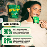 Producto Grüns vegano y sin gluten, apto para diversas dietas.
