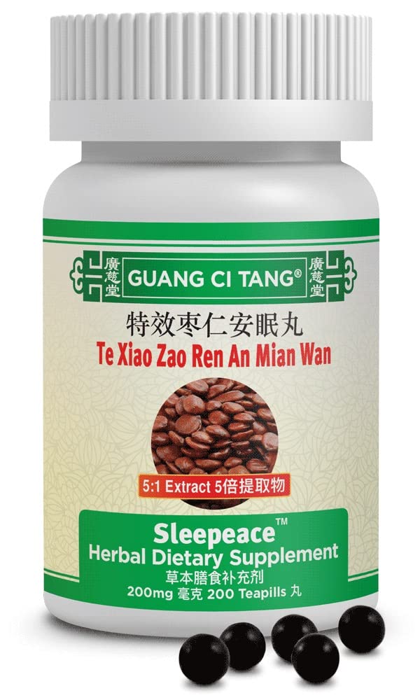Guang Ci Tang Sleepeace: botella de pastillas Xiao Zao Ren para calma