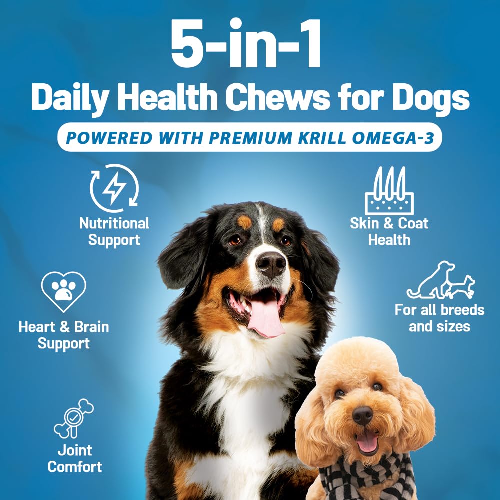 Guardian's Choice Omega-3 para perros: articulaciones flexibles con apoyo diario.