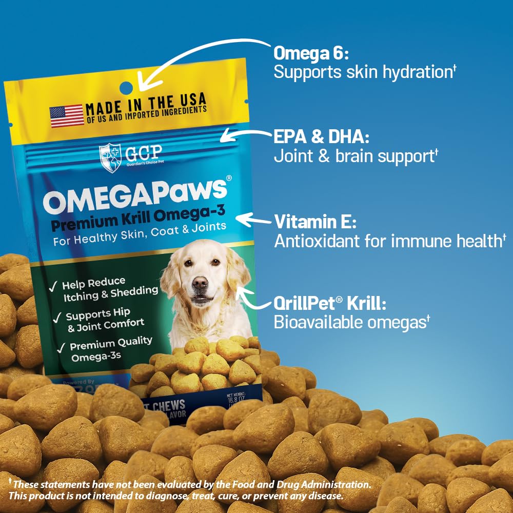 Guardian's Choice Omega-3 para perros: pelaje brillante y piel sana.