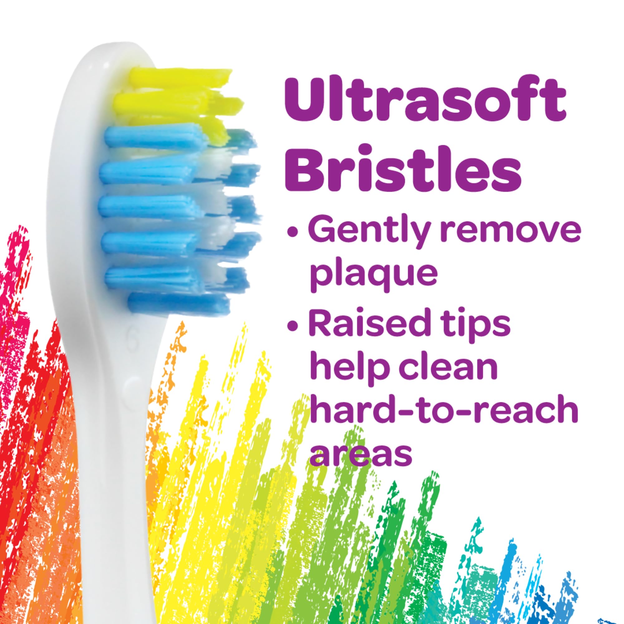 GUM Crayola Pip-Squeaks diseño interdental ayuda limpieza suave entre dientes