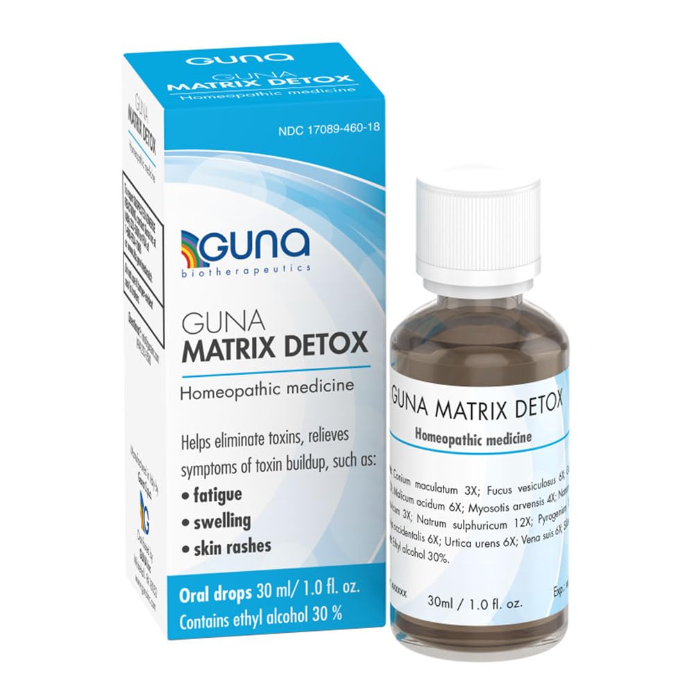 GUNA Matrix Desintoxicación: bote de 30 ml para uso diario en dosis diluidas.