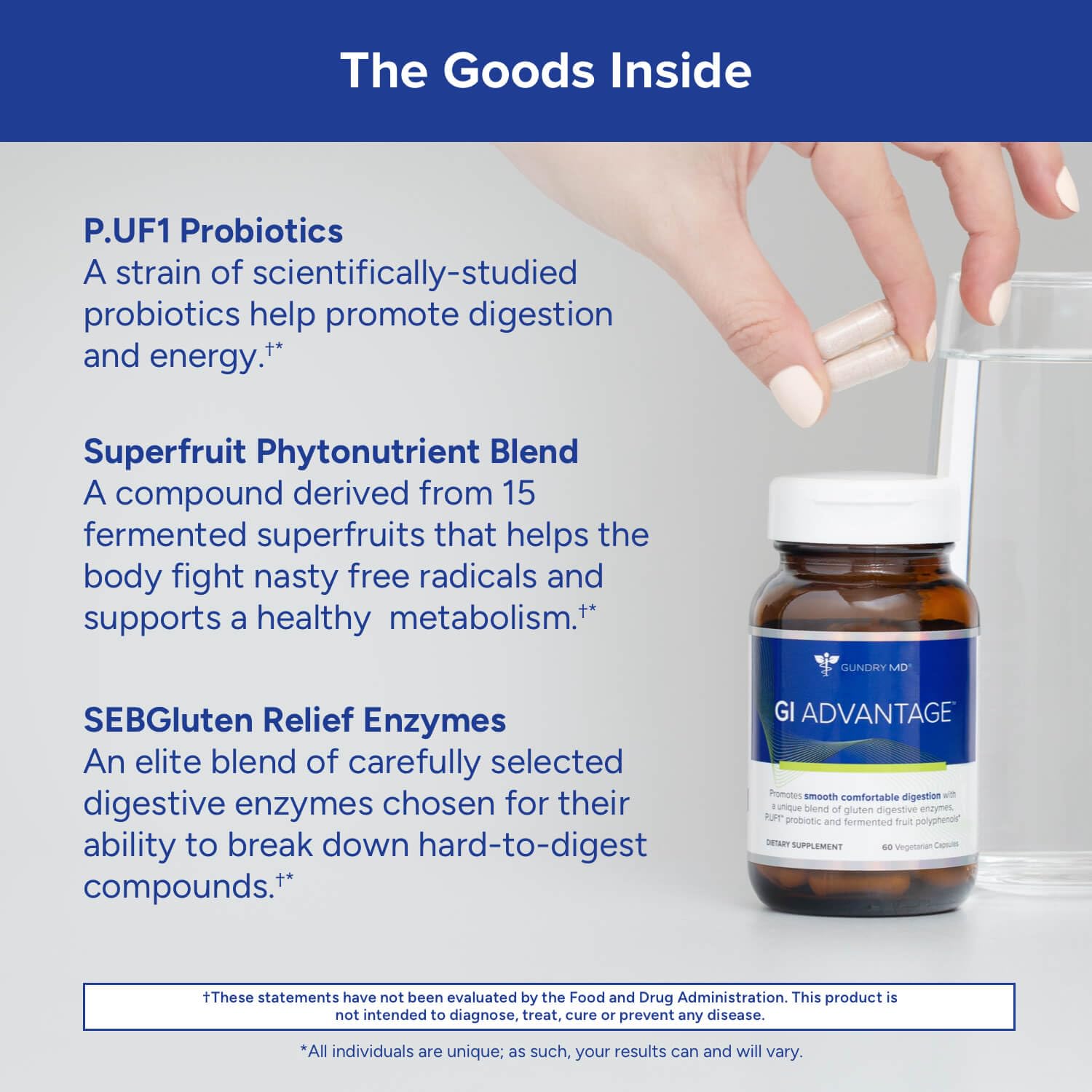 Gundry MD GI Advantage, extractos de superfrutas para sabor y bienestar