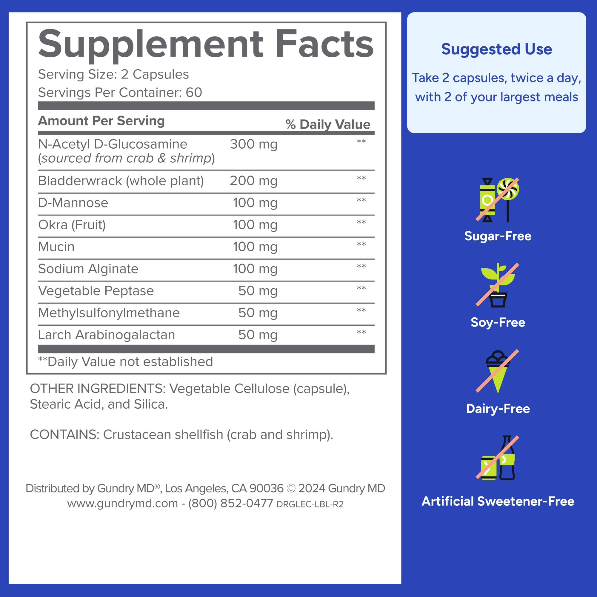 Gundry MD Lectin Shield: sin azúcares añadidos para una opción saludable.