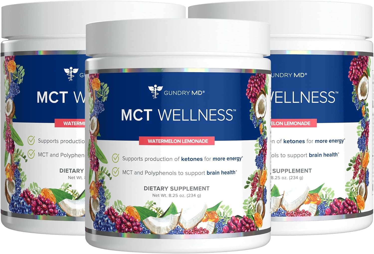 Gundry MD MCT Wellness polvo energía para inicio de día.
