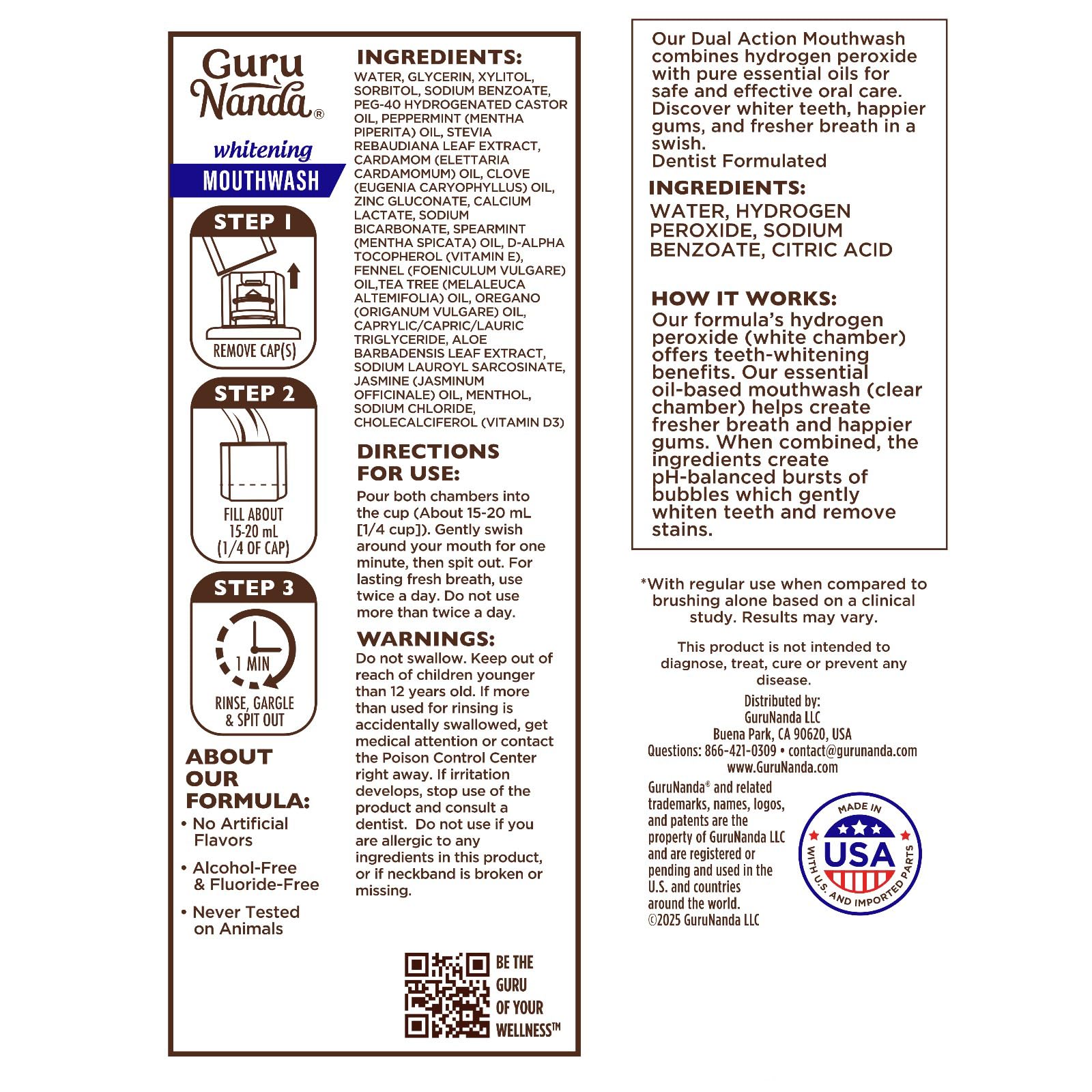 Dientes con apariencia más limpia tras usar GuruNanda.