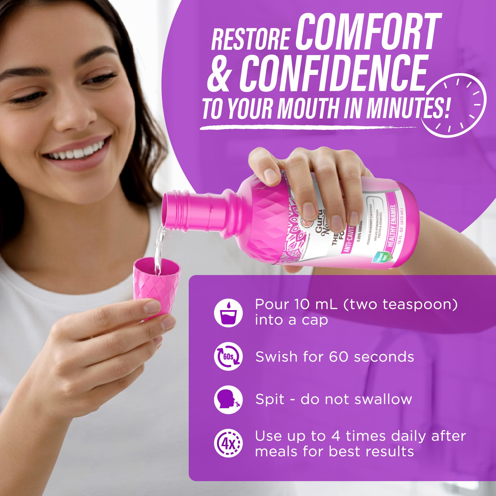 Raspadores de lengua GuruNanda como complemento de la higiene oral.