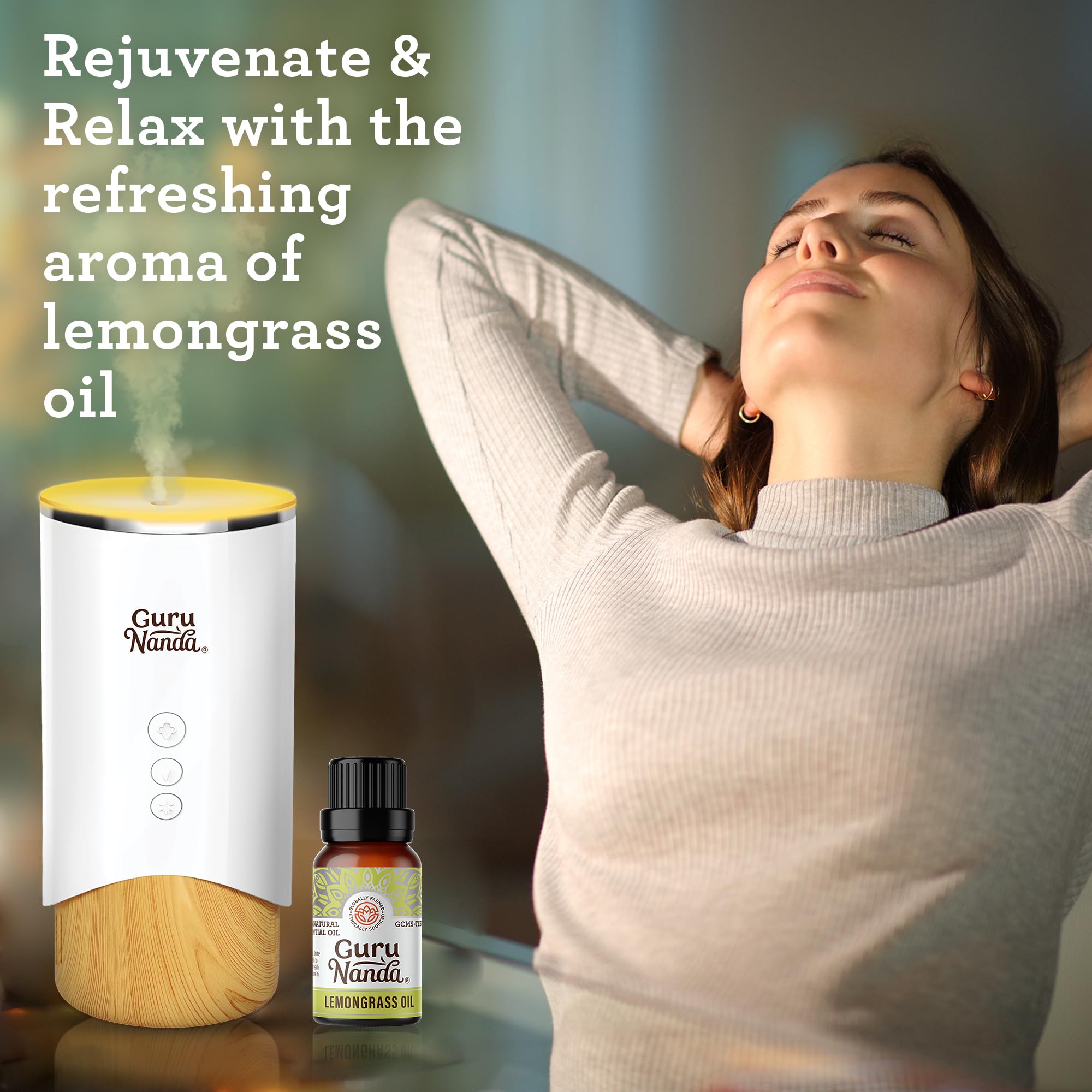 GuruNanda Lemongrass: purificar el ambiente y aportar fragancia agradable.