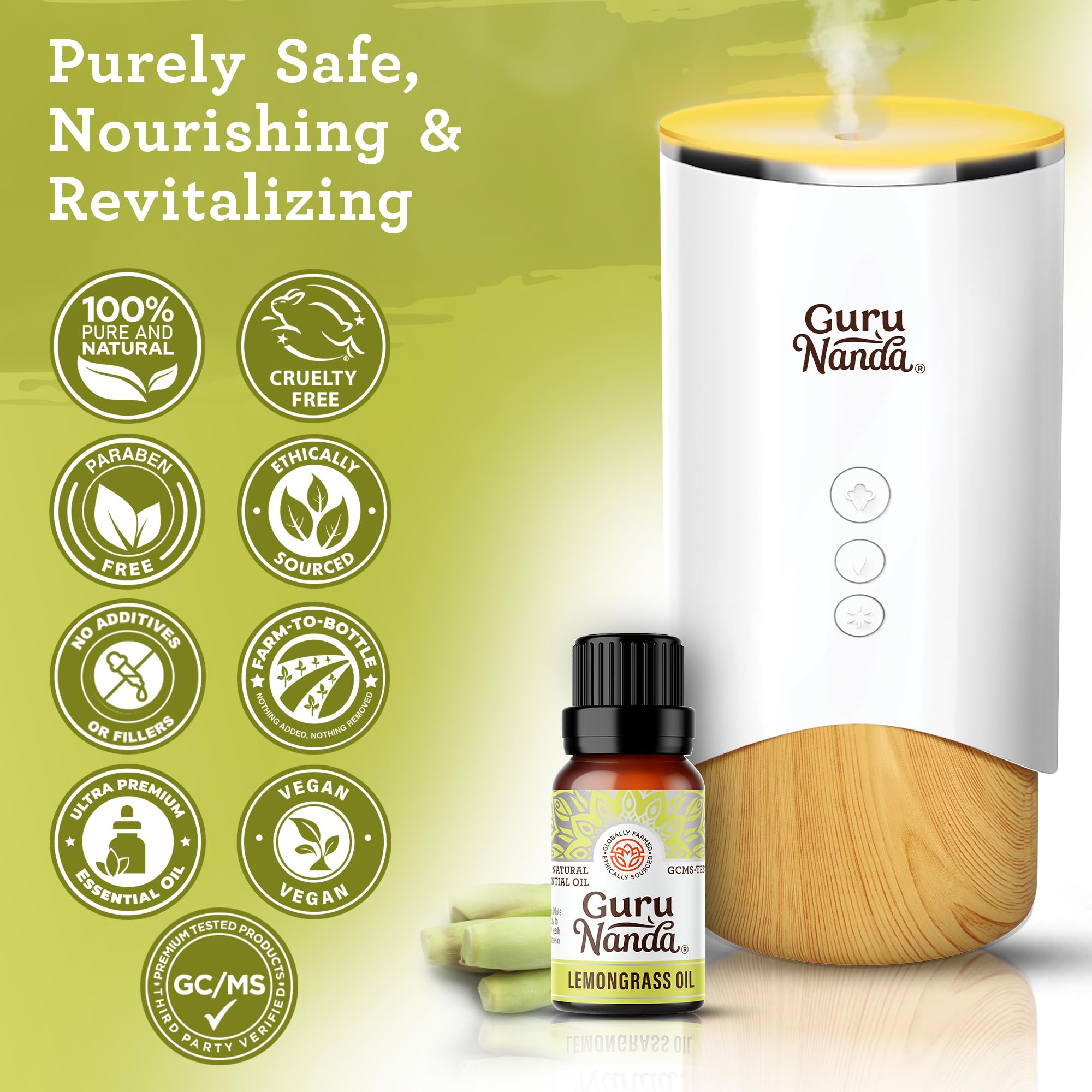 GuruNanda Lemongrass: ritual de aromaterapia para estimular la mente.
