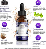GuruNanda Nigella Sativa, etiqueta clara en el frasco, identifica ingredientes y beneficios